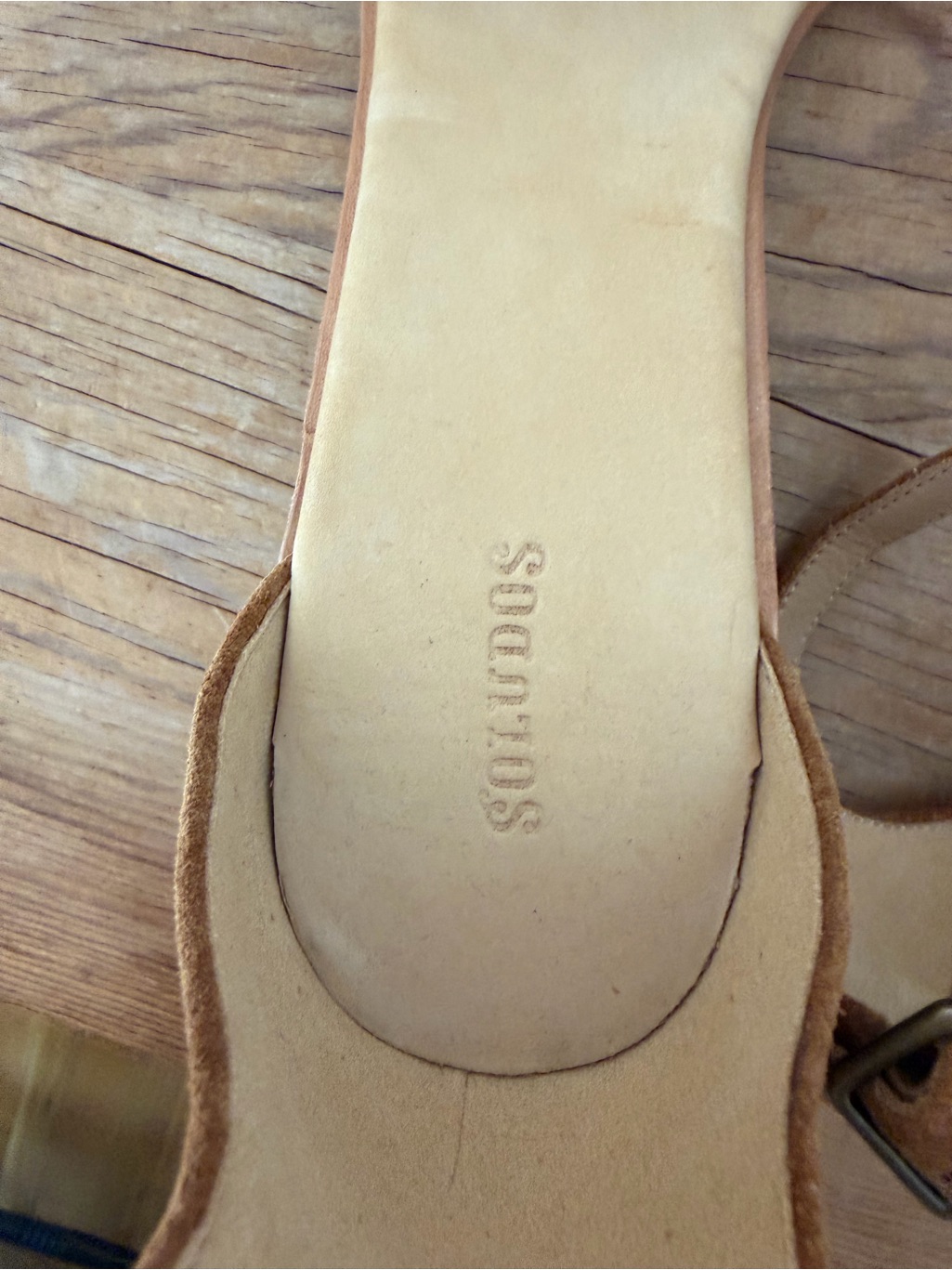 Nwob Soludos Anthro Capri Espadrilles Block Heel Tan Suede Sandals Women’s 11 — image 7 of 8